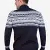 INTI0004 FAIR ISLE SWEATER FOR MEN KNITTED IN ALPACA WOOL - TURTLENECK ALPACA JUMPER FOR WINTER SEASON