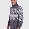Turtleneck Gray Alpaca Sweater for Men