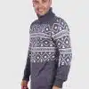 Turtleneck Gray Alpaca Sweater for Men