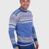 Soft Sky Blue Alpaca Sweater-for-men