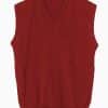 INTI ALPACA Red Alpaca Vest for Men All year around