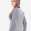 INTI ALPACA ALPACA SWEATER FOR WOMEN - BLACK AND WHITE CREWNECK ALPACA JUMPER FOR WINTER