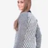 INTI ALPACA ALPACA SWEATER FOR WOMEN - BLACK AND WHITE CREWNECK ALPACA JUMPER FOR WINTER