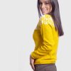 Crewneck Yellow Alpaca Sweater for Women