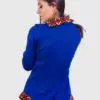Turtleneck Blue Alpaca Sweater for Women