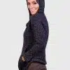 Dark Gray Hoodie Alpaca Sweater for women