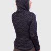 Dark Gray Hoodie Alpaca Sweater for women