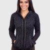 Dark Gray Hoodie Alpaca Sweater for women