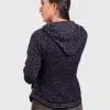 Dark Gray Hoodie Alpaca Sweater for women