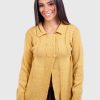 Yellow Alpaca Cardigan Sweater for Women
