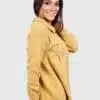 Yellow Alpaca Cardigan Sweater for Women