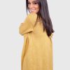 Yellow Alpaca Cardigan Sweater for Women