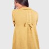 Yellow Alpaca Cardigan Sweater for Women