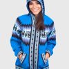 Alpaca Women’s Knit Hoddie Turquoise Sweater
