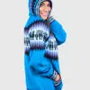 Alpaca Women’s Knit Hoddie Turquoise Sweater
