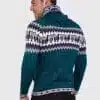 Alpaca Men’s Knit Hoddie Dark Green Melange Sweater