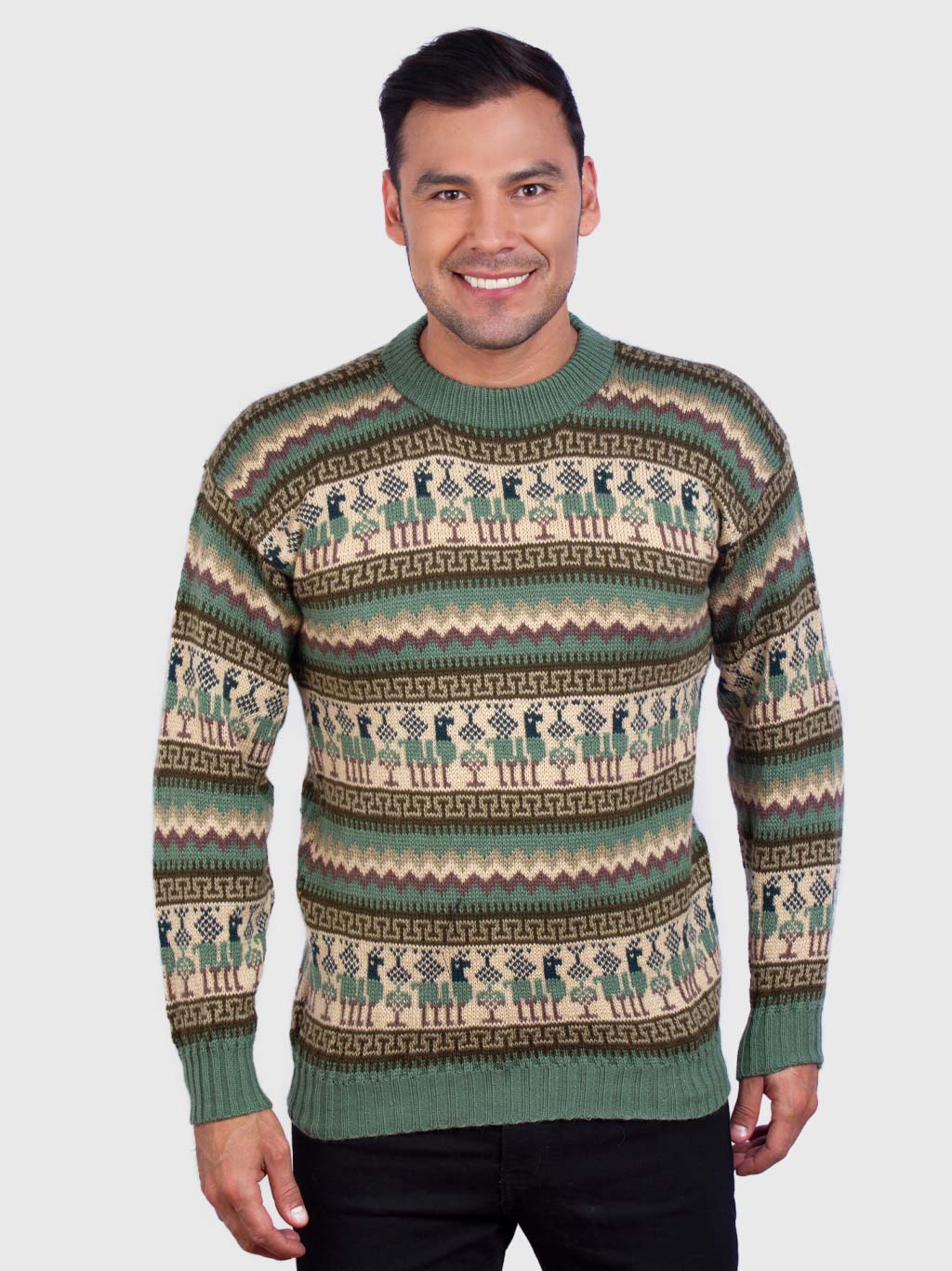 olive green mens sweater
