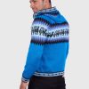 Alpaca Men’s Knit Hoddie Turquoise Sweater