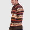 Crewneck Dark Green Alpaca Sweater for Men