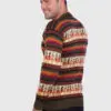 Crewneck Dark Green Alpaca Sweater for Men