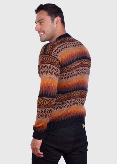 Crewneck Alpaca Sweater for men “Raymi”