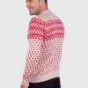 Beige and Red Soft Alpaca Sweater for Men