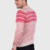 Beige and Red Soft Alpaca Sweater for Men