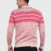 Beige and Red Soft Alpaca Sweater for Men