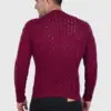 Hand knit Warm Burgundy Aran Alpaca Sweater for Men