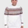 Turtleneck White Alpaca Sweater for Men