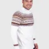 Turtleneck White Alpaca Sweater for Men