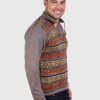 Soft Brown Melange Alpaca Sweater for men “Takiri”