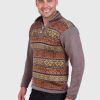 Soft Brown Melange Alpaca Sweater for men “Takiri”