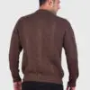 Men’s Hand Knit Long Sleeve Crewneck Brown Alpaca Sweater