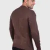 Men’s Hand Knit Long Sleeve V-Neck Brown Alpaca Sweater