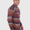 Soft Brown Crewneck Alpaca Sweater for Men