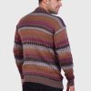 Soft Brown Crewneck Alpaca Sweater for Men