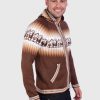 Alpaca Men’s knit hoddie Brown Sweater