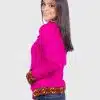 Turtleneck Fuchsia Alpaca Sweater for Women
