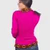 Turtleneck Fuchsia Alpaca Sweater for Women