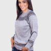 Pearl River Gray Hand Knit Alpaca Sweater for Women