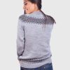 Pearl River Gray Hand Knit Alpaca Sweater for Women