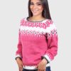 Isle French Rose Hand Made Alpaca Sweater for Women