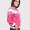 Isle French Rose Hand Made Alpaca Sweater for Women