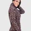 Women’s Long Sleeve Soft turtleneck Brown Melange Alpaca Pullover Sweater