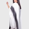 White and Black Soft Alpaca Poncho “Killa”