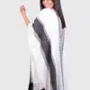 White and Black Soft Alpaca Poncho “Killa”