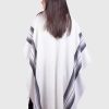 Hoddie White Alpaca Poncho “Nuna”