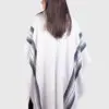 Hoddie White Alpaca Poncho “Nuna”