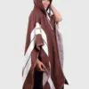 Hoddie Brown Soft Alpaca Poncho “Wara”